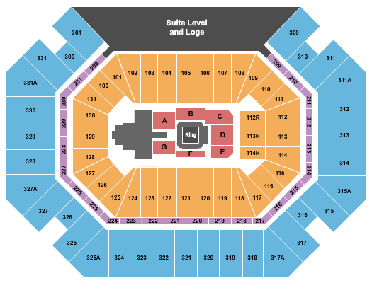 Thompson-Boling Arena WWE Seating Chart